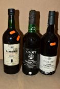 VINTAGE PORT, three bottles comprising 1 x Croft 1970 (outstanding vintage) bottled 1972, 1 x