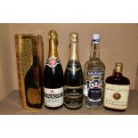 ALCOHOL, comprising 1 x Sempe Napoleon Armagnac, 40% vol. 0.70cl boxed, 1 x Smirnoff Vodka 1