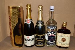 ALCOHOL, comprising 1 x Sempe Napoleon Armagnac, 40% vol. 0.70cl boxed, 1 x Smirnoff Vodka 1