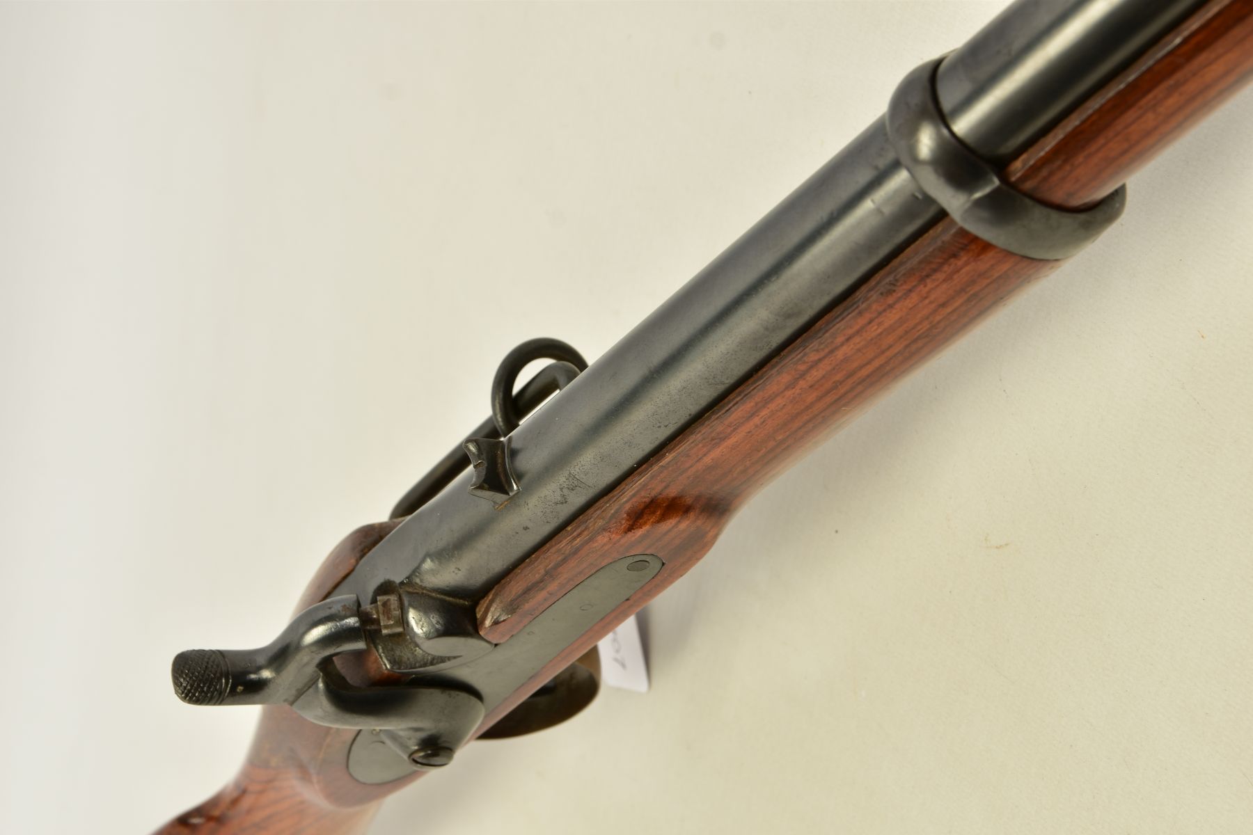 AN ANTIQUE SMOOTH BORE PERCUSSION CARBINE, fitted with a 21'' barrel in approximately 14 bore, it is - Image 12 of 16