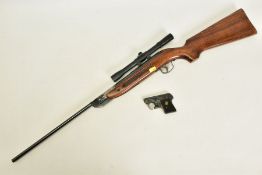 A .22'' RIM-FIRE TOP VENTING SLIDING BLOCK EMGE STARTING PISTOL, it is in working condition but