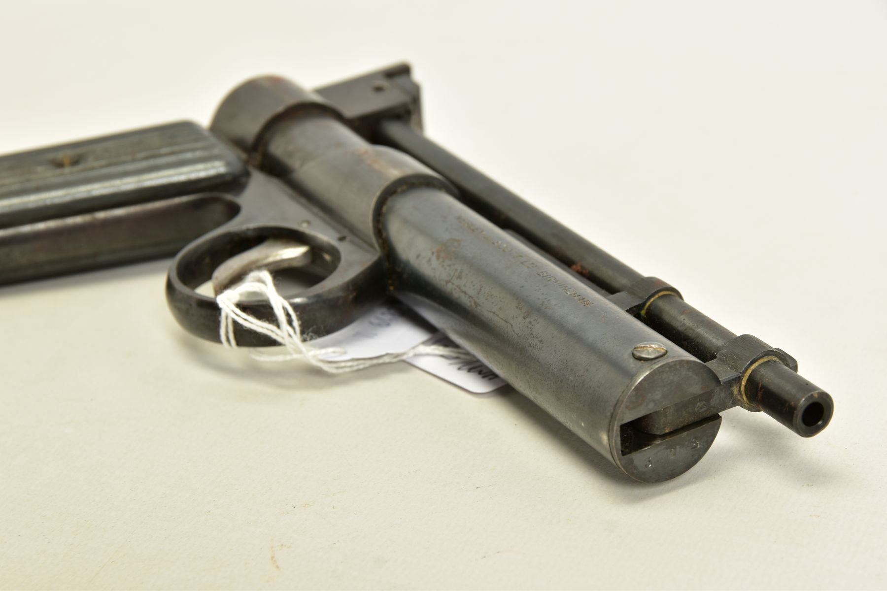 A .177'' WEBLEY & SCOTT JUNIOR PRE-WWII, serial number J14372 fitted with tin grips and in good - Image 6 of 8