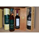 WHISKY & PORT comprising 1 x Glen Lairg Pure Highland Malt Scotch Whisky, aged 12 years, 40% vol.