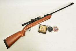 A .177'' B.S.A. MERCURY MK 2 AIR RIFLE, fitted with a Kassnar 4x20 scope serial number WB8794, Its