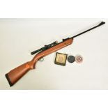 A .177'' B.S.A. MERCURY MK 2 AIR RIFLE, fitted with a Kassnar 4x20 scope serial number WB8794, Its