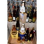 WINE, WHISKY & PORT, a collection of nine bottles of German and Hungarian Wine, one bottle of