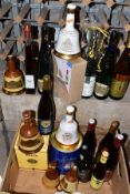 WINE, WHISKY & PORT, a collection of nine bottles of German and Hungarian Wine, one bottle of