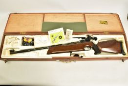 A .177'' FEINWERKBAU MODEL LG TARGET RIFLE, serial number 197313, it comes in a wooden case which