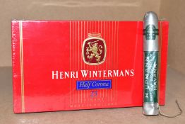 CIGARS, one box of 25 Henri Wintermans Half Corona Cigars (sealed) and a H.Upman cigar tube (content