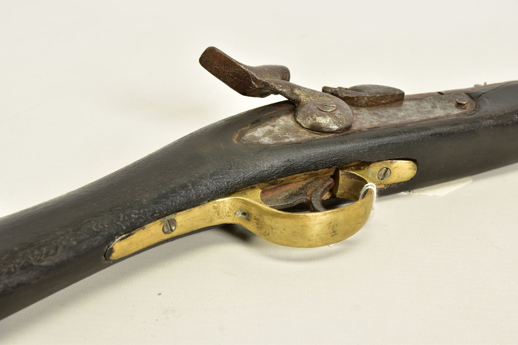A PERCUSSION RIFLE, made in a native armoury of inferior quality and in poor condition, its 30” - Image 11 of 16