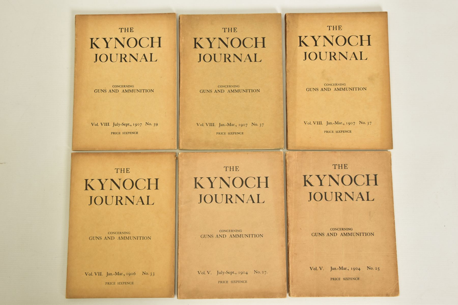 THE KYNOCH JOURNAL CONCERNING GUNS & AMMUNITION, Vol V No 25 Jan – Mar 1904, Vol V No 27 July-