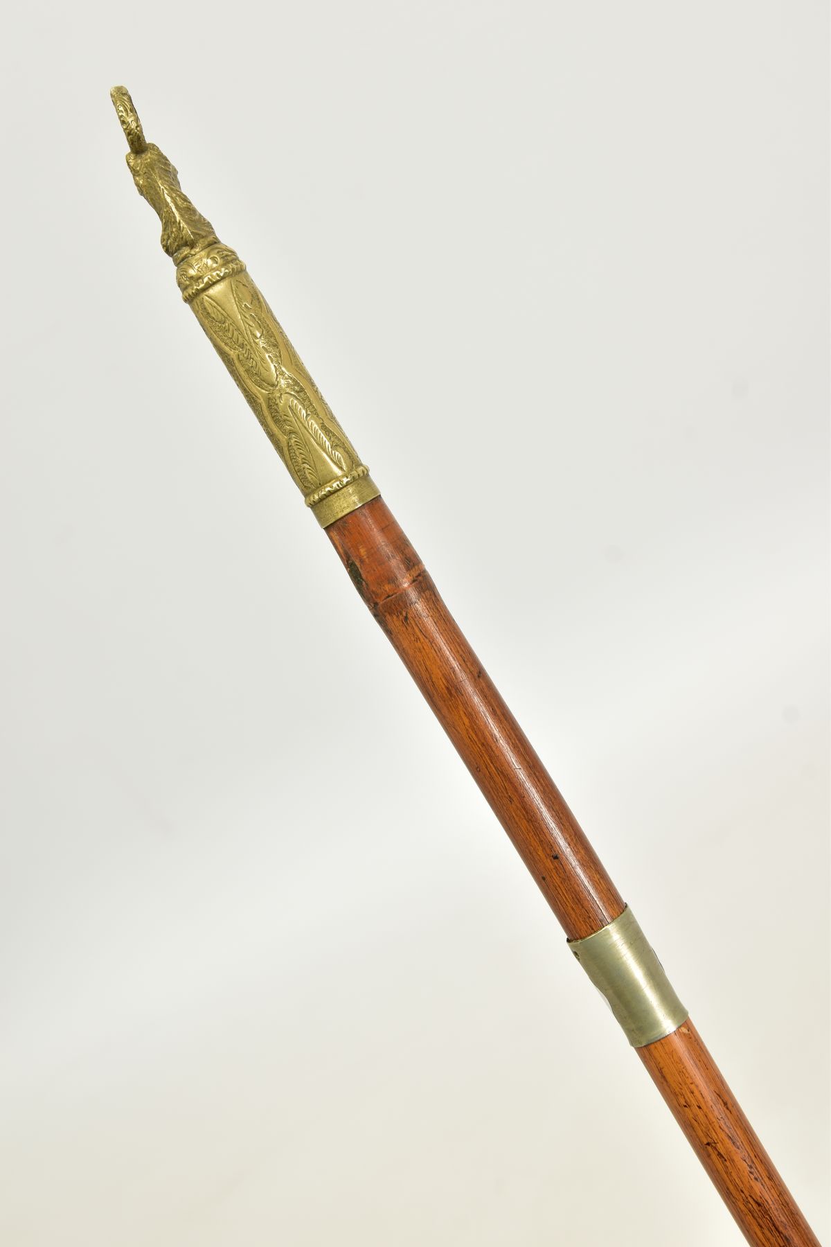 AN ANTIQUE SWORD STICK FITTED WITH A BRASSED HORSE’S HEAD GRIP, antique sword stick fitted with a - Image 7 of 11