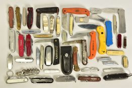 FORTY FIVE PEN KNIVES AND MULTI TOOLS