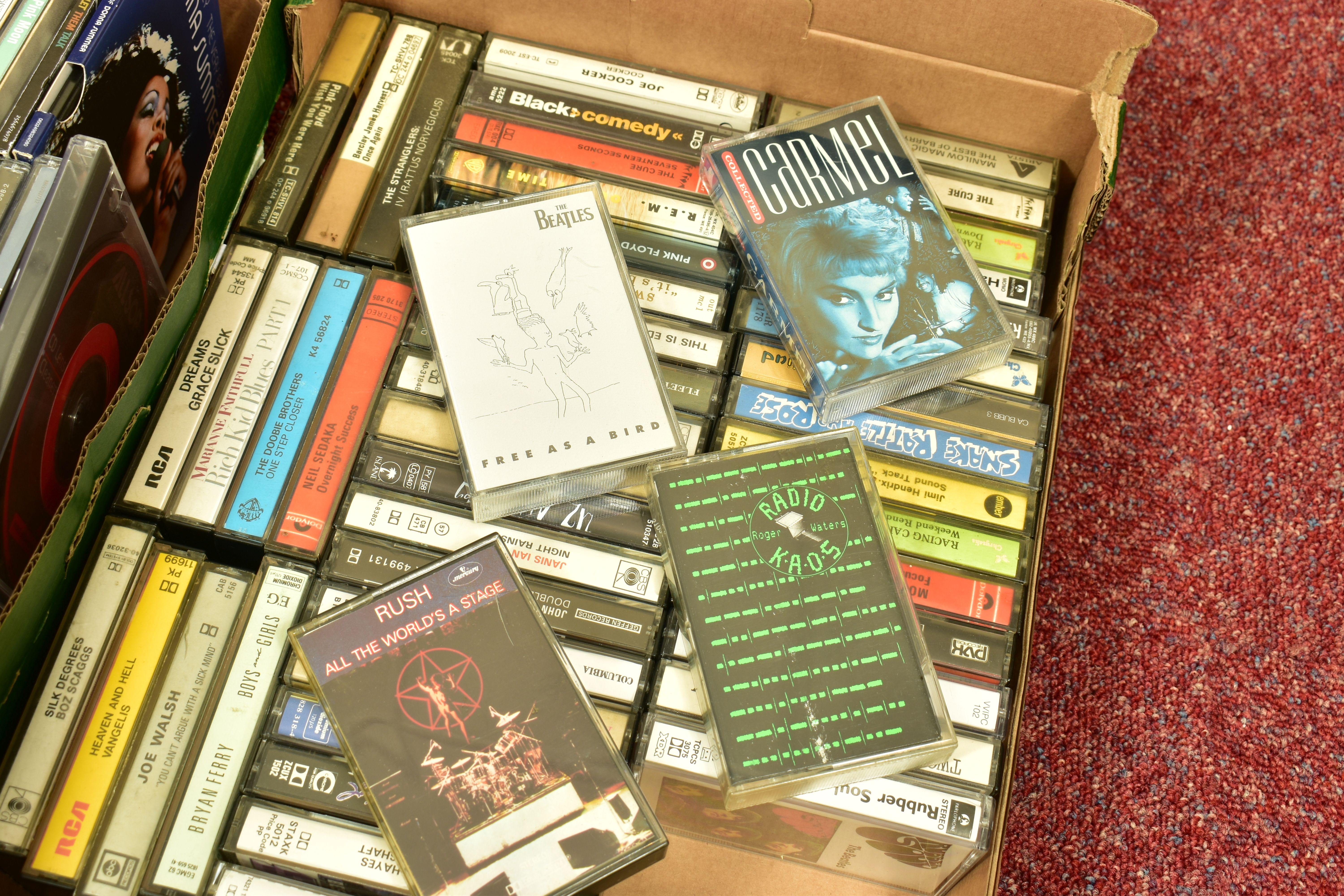 THREE TRAYS CONTAINING CASSETTE TAPES and a tray containing CDs items of not are Wish you were Here, - Image 8 of 9