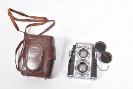 A ZEISS IKON CONTAFLEX 860/24 TLR CAMERA Serial No A49858, with Carl Zeiss Jena Sonnar 5cm f2 and