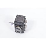 A ROLLEIFLEX AUTOMAT 6x6 MODEL K4B TLR CAMERA Serial No 1491682 ( some covering coming loose and