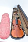 AN EARLY 20th CENTURY GERMAN 3/4 SIZE VIOLIN badged Antonius Stradivarius Germany to the interior,