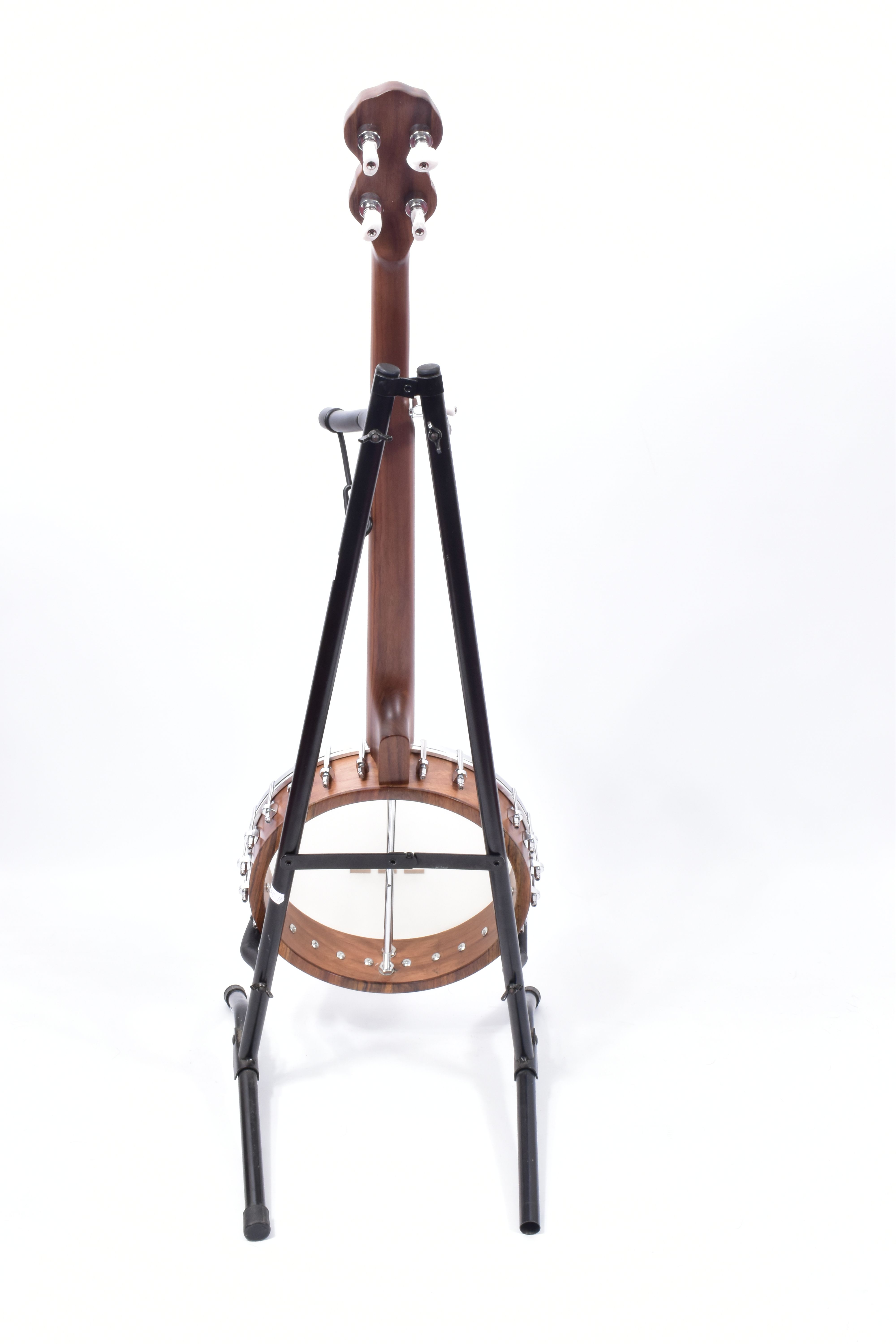 AN ASHBURY OPEN BACKED 5 STRING BANJO with walnut neck and sides, gold coloured Mother of pearl star - Bild 5 aus 5