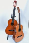 AN ALHAMBRA, S.A. SPANISH GUITAR spruce top, walnut back and sides, painted fingerboard, boxwood