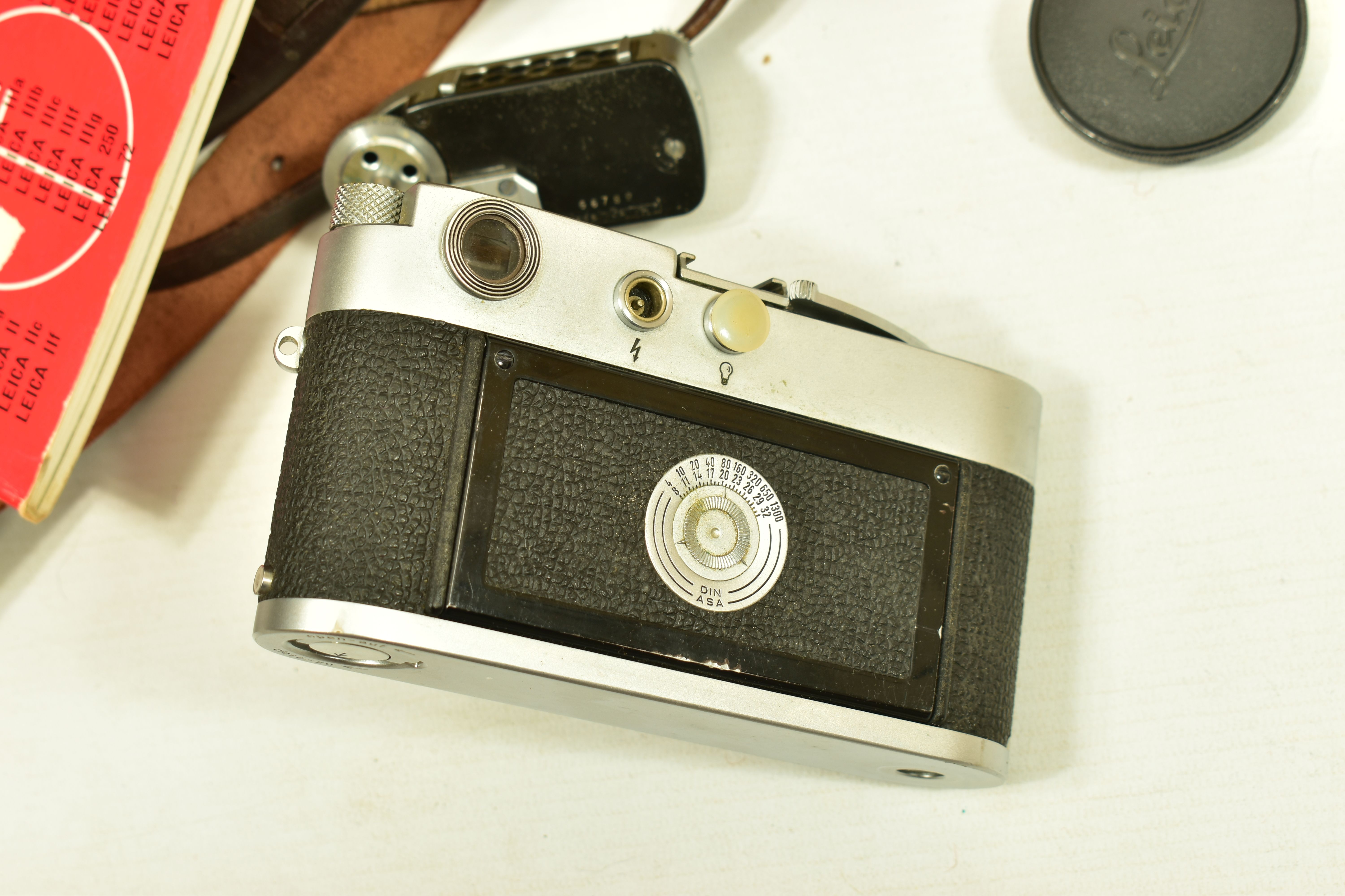 A LEICA M2 FILM CAMERA Serial No 1004152 fitted with an Elmar 50mm f2.8 lens Serial no 1728234 ( - Image 3 of 6