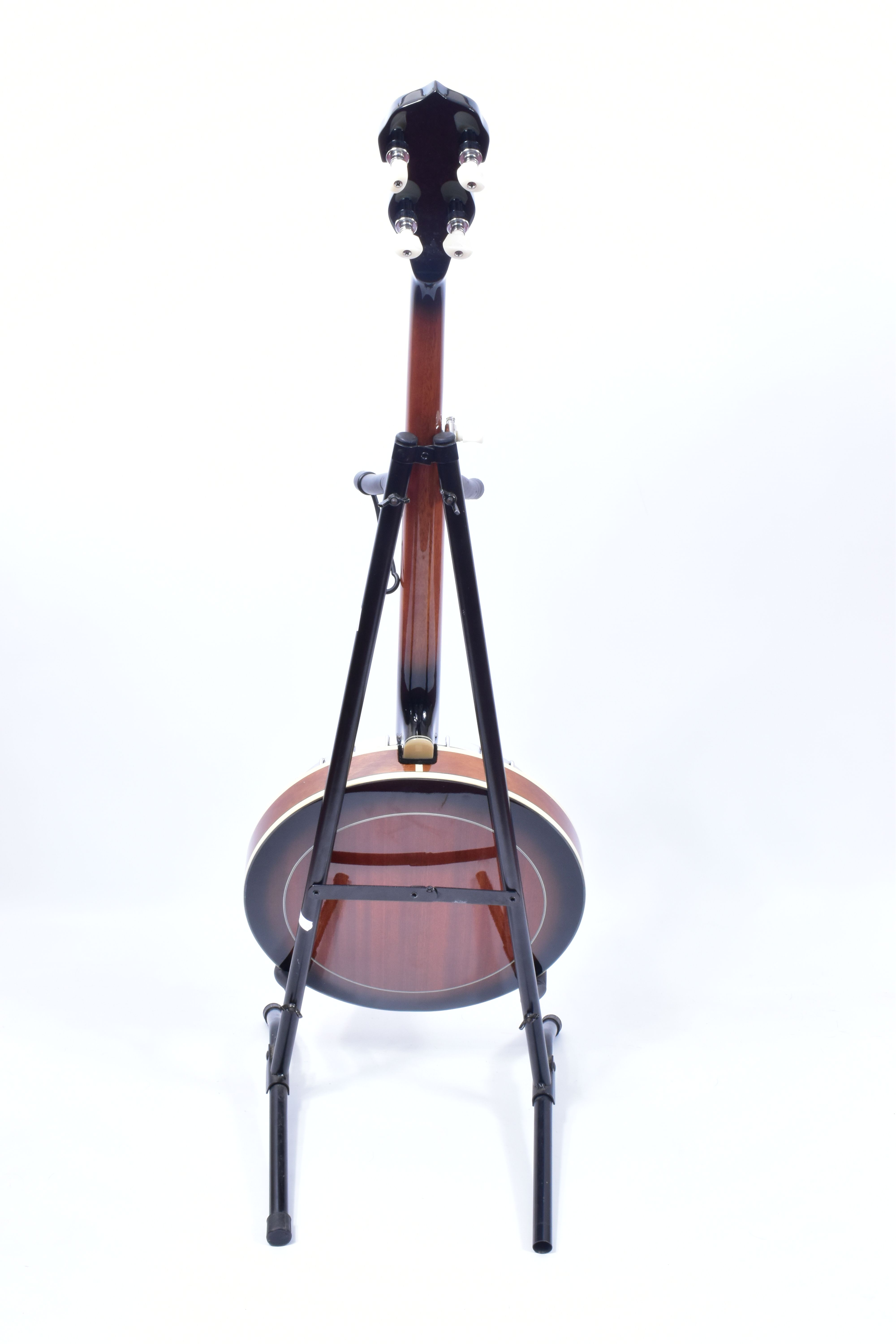 A BARNES AND MULLINS RATHBONE FIVE STRING BANJO with Mahogany back, sides and neck, Rosewood - Image 5 of 5