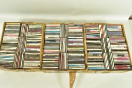THREE TRAYS CONTAINING OVER TWO HUNDRED AND SIXTY CDs AND CD SINGLES by artists such as Miles Davis,