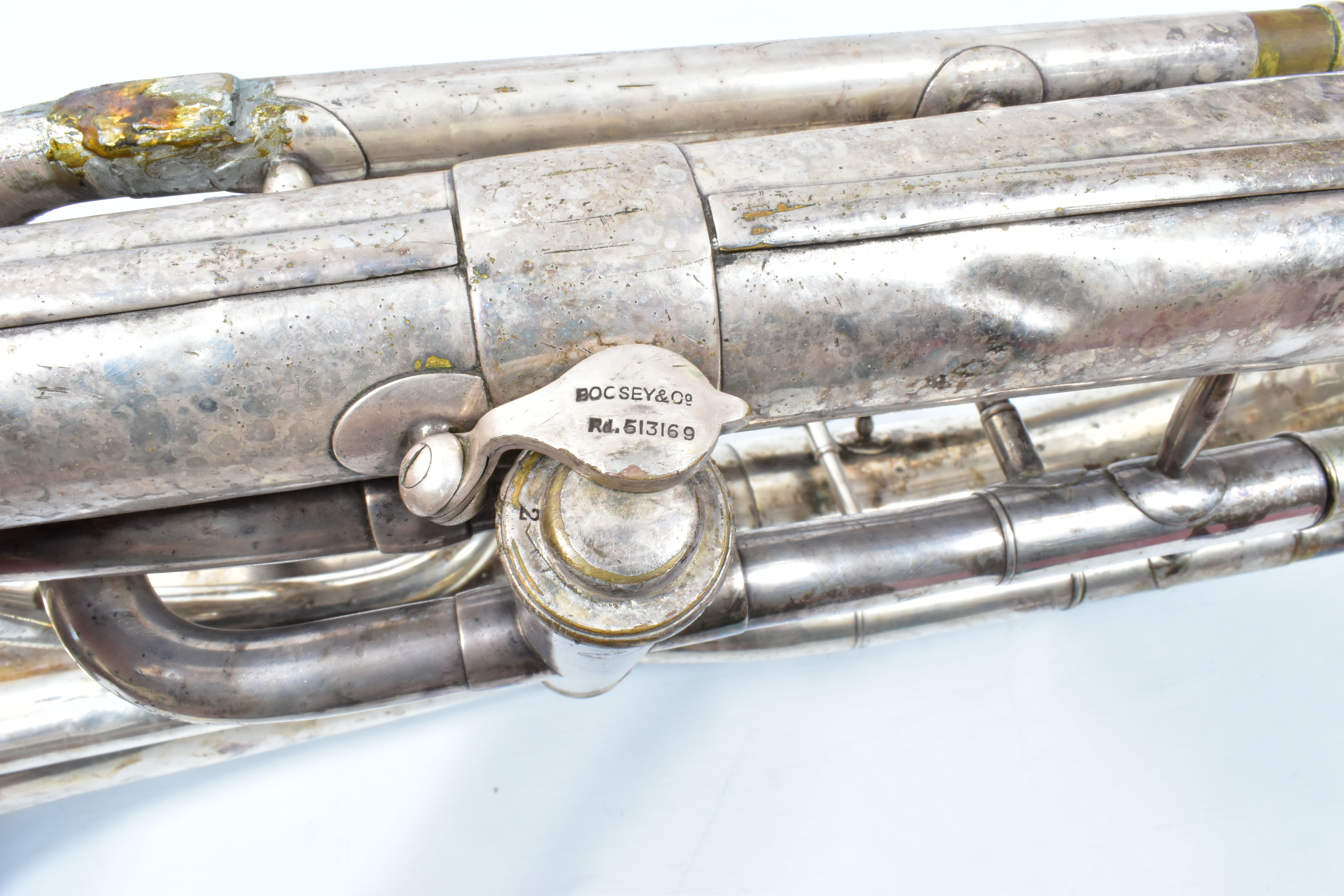 A BESSON AND CO EUPHONIUM stamped Class A Zephyr, Prototype on the bell and 113225 on the valves and - Image 2 of 5