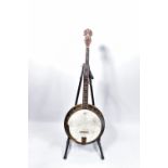 A BARNES AND MULLINS BJ500M TROUBADOUR 5 STRING BANJO in TGI padded case with maple resonator and