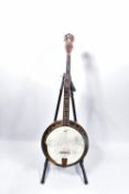 A BARNES AND MULLINS BJ500M TROUBADOUR 5 STRING BANJO in TGI padded case with maple resonator and