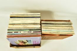 TWO TRAYS CONTAINING OVER ONE HUNDRED LPS OF JAZZ MUSIC artists include Benny Goodman, Charlie
