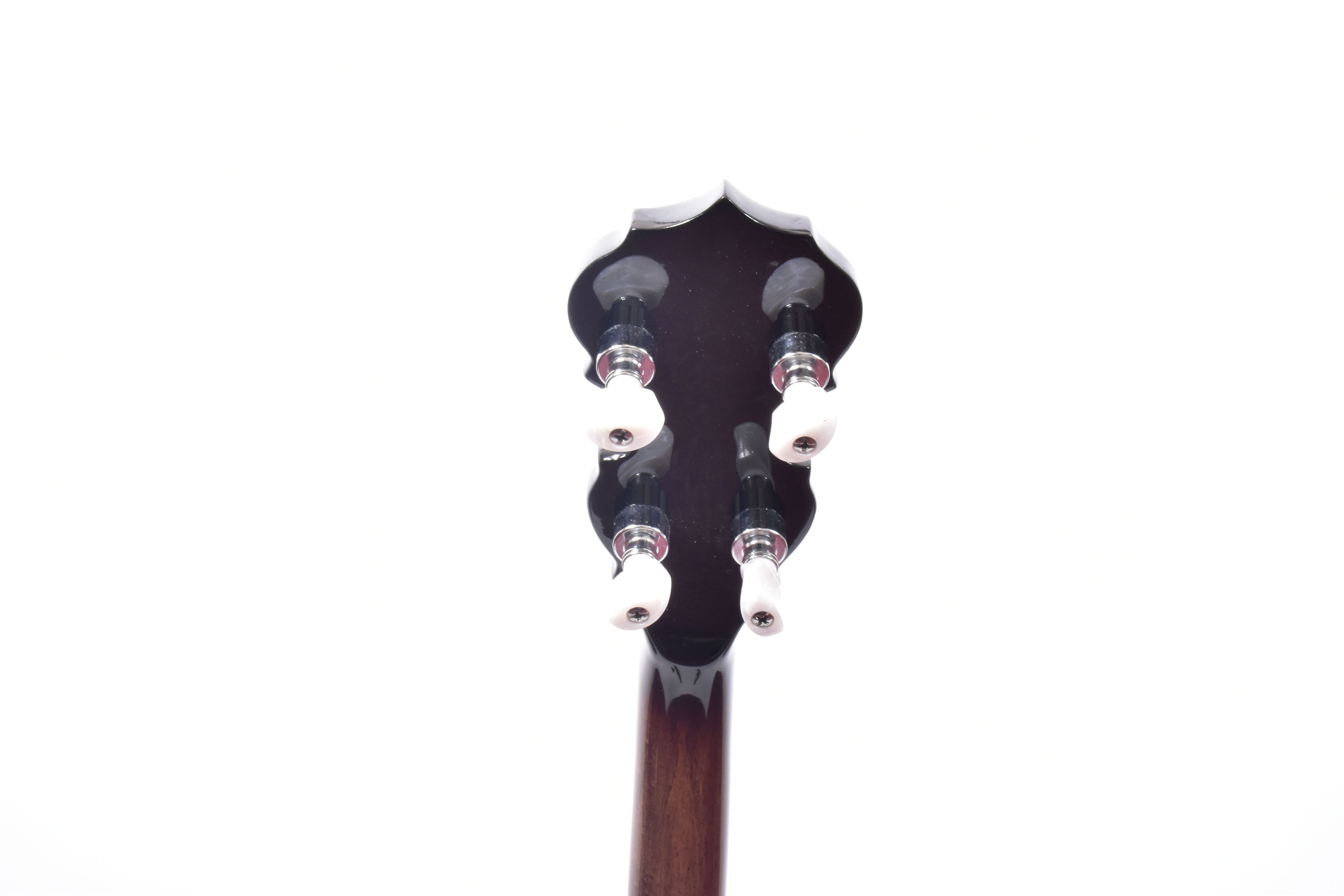 A DELTA BLUE FIVE STRING BANJO with fiddle mahogany back, mahogany sides and neck, ebony fingerboard - Bild 7 aus 7