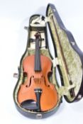 A LATE 19th CENTURY FRENCH VIOLIN BY FRANCOIS BANZONI with a two piece figured Sycamore back ( 13