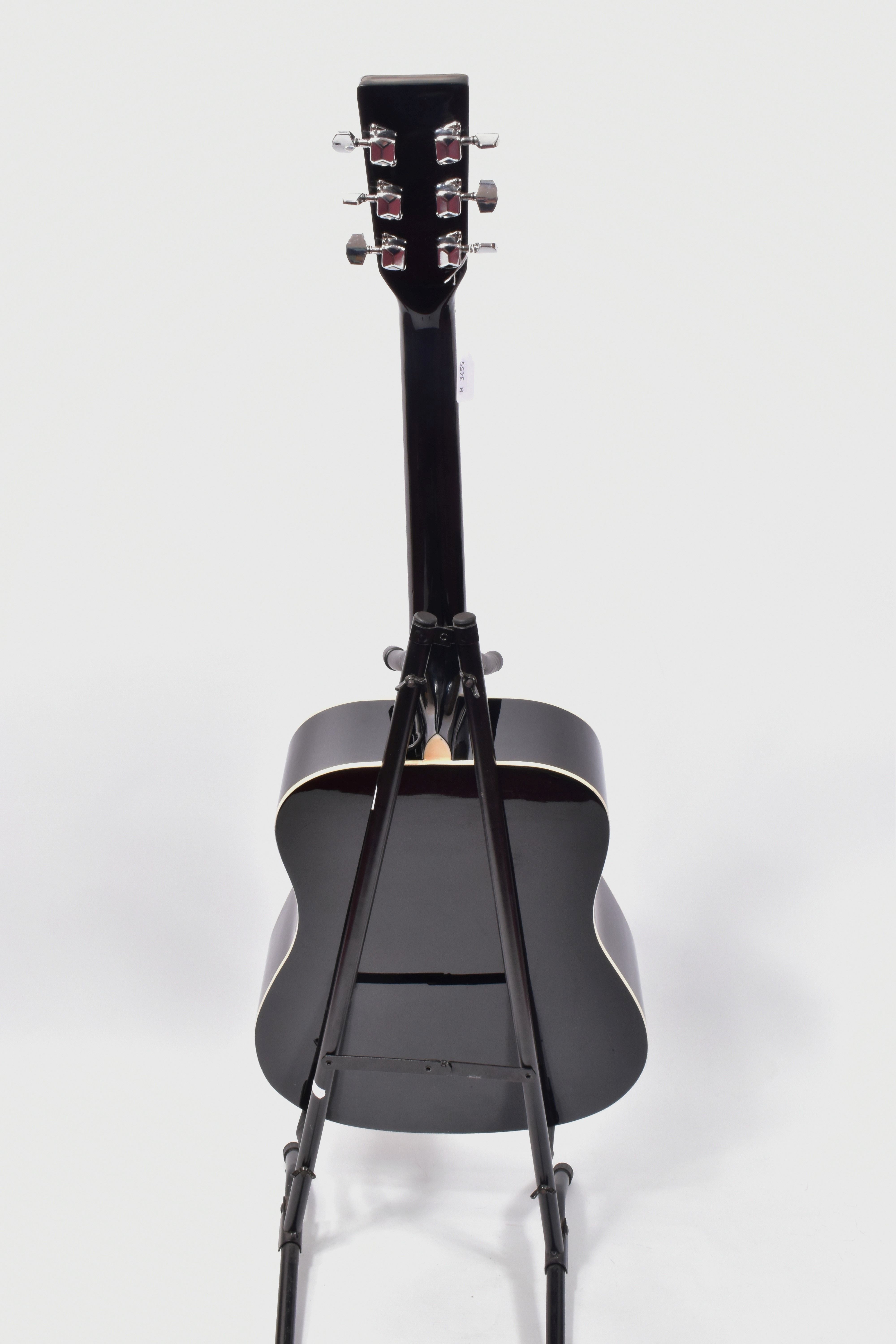 A STRETTON PAYNE SPD1BK DREADNOUGHT SHAPED ACOUSTIC GUITAR with gloss black finish cream edgebinding - Bild 5 aus 5