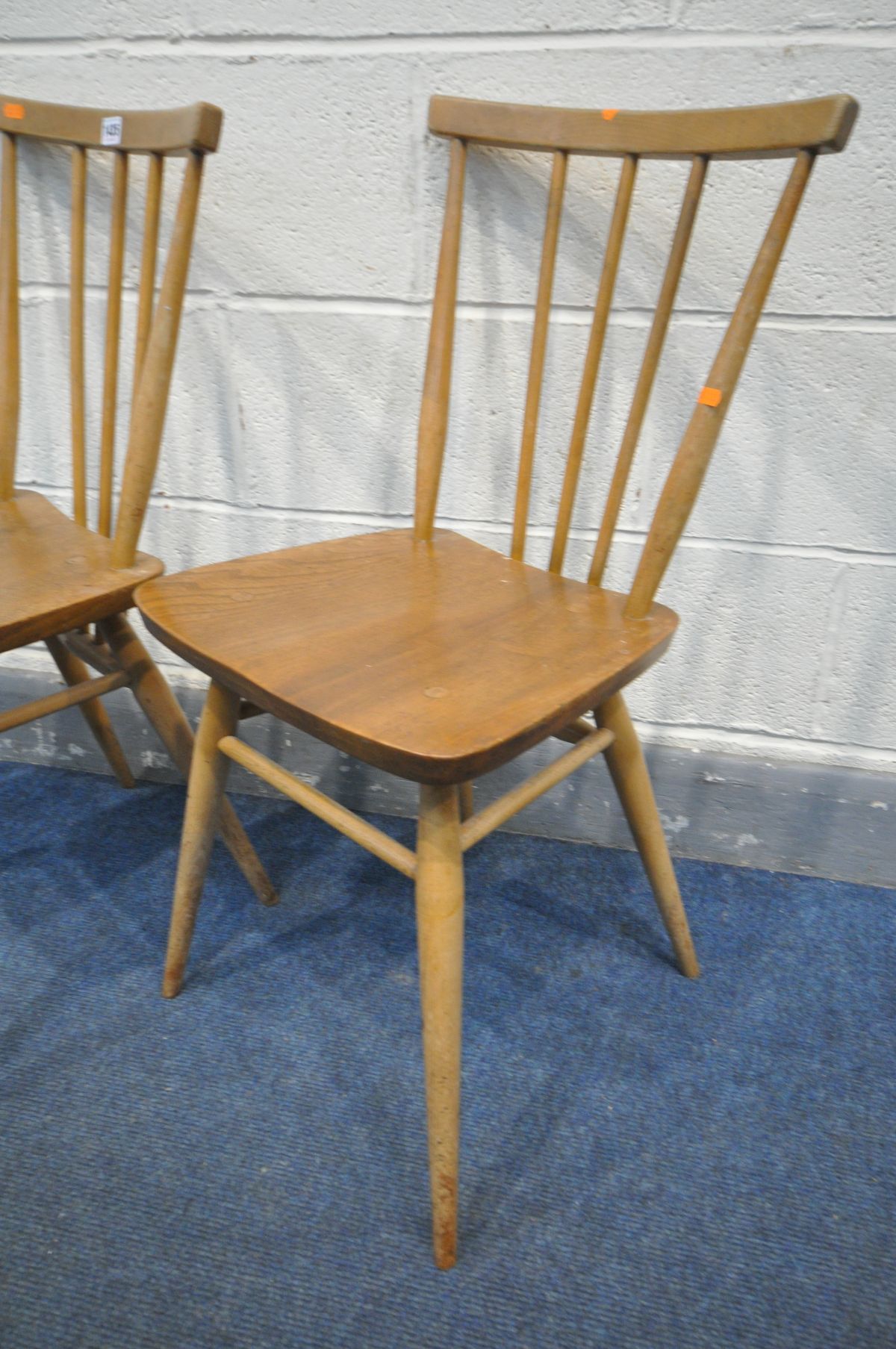 A PAIR OF ERCOL ELM MODEL 391 ALL PURPOSE CHAIRS (condition:-surface wear) - Image 2 of 2