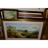 DECORATIVE PICTURES ETC, comprising a Rex Preston open edition print 'Moorland view', approximate