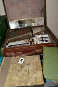 A SUITCASE OF POSTCARDS AND EARLY TWENTIETH CENTURY PHOTOGRAPHS, approximately one hundred and fifty