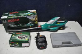A BOSCH CORDLESS LEAF BLOWER with original box but no charger model No ALB18LI along with two
