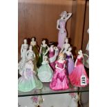 TWELVE COALPORT LADY FIGURES, comprising 'Debutante of the year 1997 Poppy Ball', 'Debutante