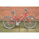 A RALEIGH MANTIS LADIES MOUNTAIN BIKE with 21 speed Shimano gears and a 16in frame