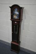 FENCLOCKS SUFFOLK, A LATE 20TH CENTURY MAHOGANY GRANDDAUGHTER CLOCK, height 151cm (two weights,