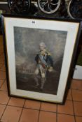 AFTER JOHN HOPPNER (1758-1810) 'ADMIRAL LORD NELSON', a mezzotint print engraved by Charles