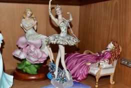 THREE FRANKLIN MINT LADY FIGURES, comprising 'Odette from Swan Lake', in an edition of 9500, '