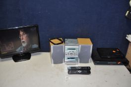 A GOODMANS MINI HIFI model No MS580 and a Toshiba 19in model No19AV505, a Philips DVD player model