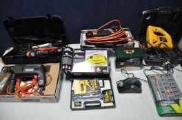 A SELECTION OF POWERTOOLS to include a Black and Decker hammer drill model NoSR910RT, A Black and