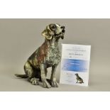 APRIL SHEPHERD (BRITISH CONTEMPORARY) 'PAYING ATTENTION', a limited edition sculpture of a dog 92/