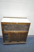 AN EARLY 20TH CENTURY OAK MEDICAL/DESTIST CABINET, labelled to back 'Premier cabinet Co, of