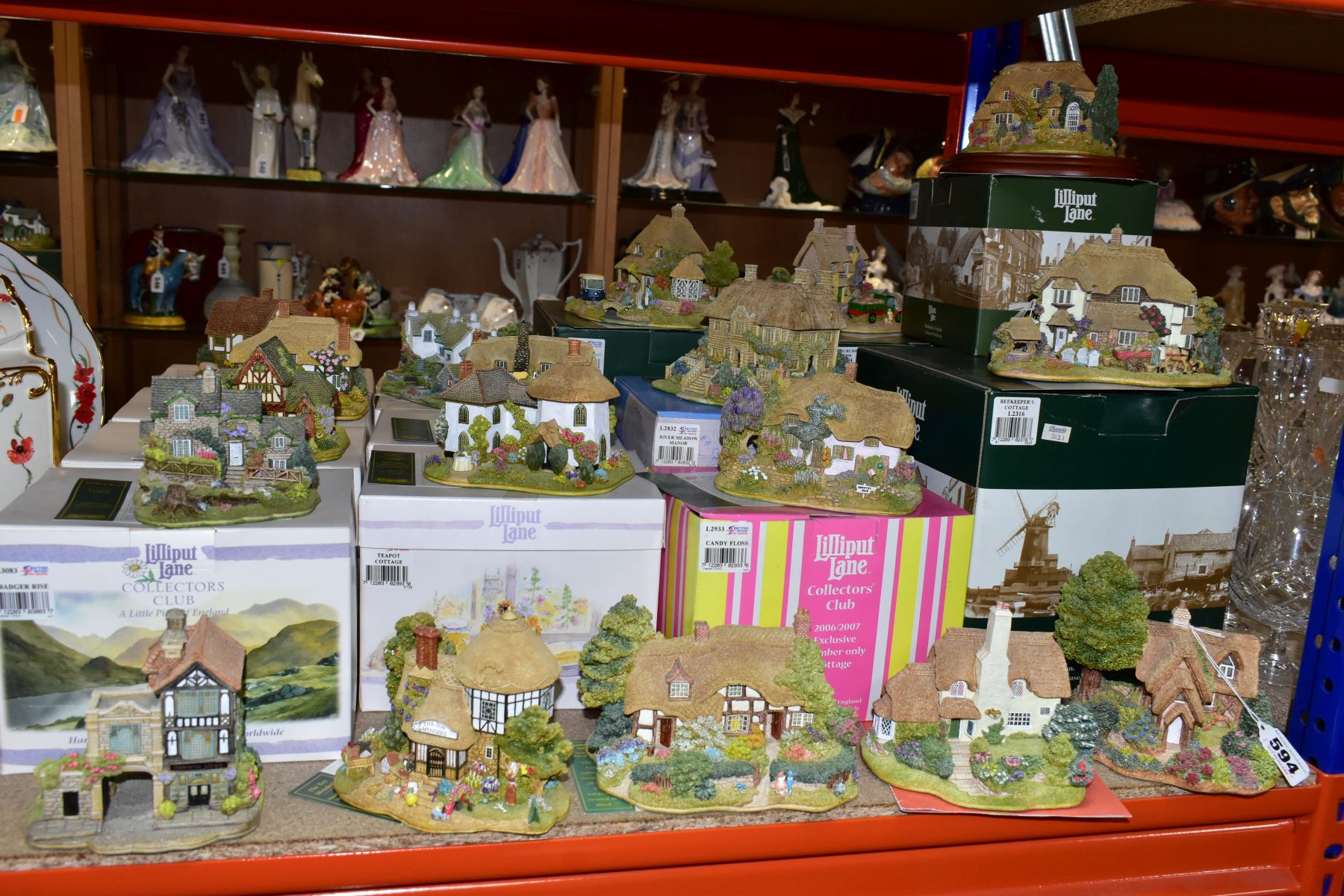 EIGHTEEN LILLIPUT LANE COLLECTORS CLUB SCULPTURES, fourteen boxed, two with no deeds, comprising