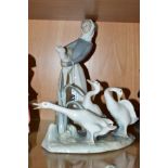 TWO PIECES OF LLADRO, comprising 'Girl with Lamb' No 4505, issued 1970-2002 sculptor, of both