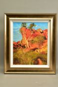 ROLF HARRIS (AUSTRALIAN 1930) 'SUN ON DEVIL'S MARBLES', a limited edition print of an Australian