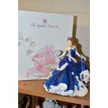 A BOXED 'THE ENGLISH LADIES CO' BONE CHINA FIGURE 'MIDNIGHT ROMANCE', modelled by Valerie Annand (